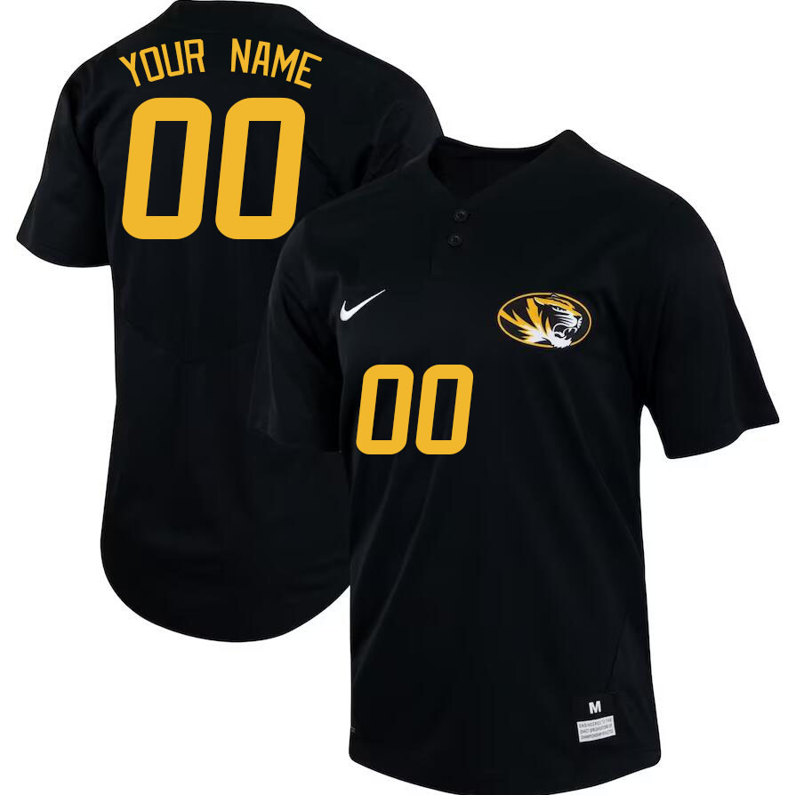 Custom Missouri Tigers Name And Number College Baseball Jerseys Stitched-Black - Click Image to Close